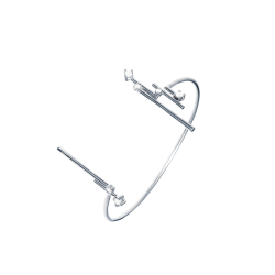 Grossé Bangle - Starlight - Silver Coloured - Zirconia - Platinum - 48x57 mm - Size S