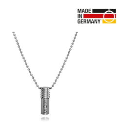Traveller SOS-capsule met Ketting - Made in Germany - Edelstaal - 55cm