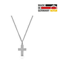 Traveller Kruis Ketting - Heren - Ketting Man - Made in Germany - Edelstaal - Kruis 20x14mm - 50cm lang