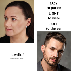 Traveller Oorringen - Unisex - Zilverkleurig - Mat - Edelstaal - 14 x 7 mm