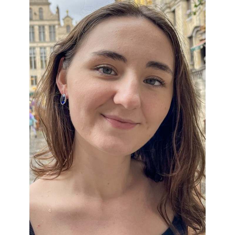 Grossé Ohrstecker - Dazzle - Silberfarben - Kristall - Majestic Blue - Blau - Platiniert - 17x13mm