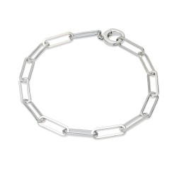 Grossé Armband - Gem Mix - Zilverkleurig - Schakels - Geplatineerd - 19,5cm