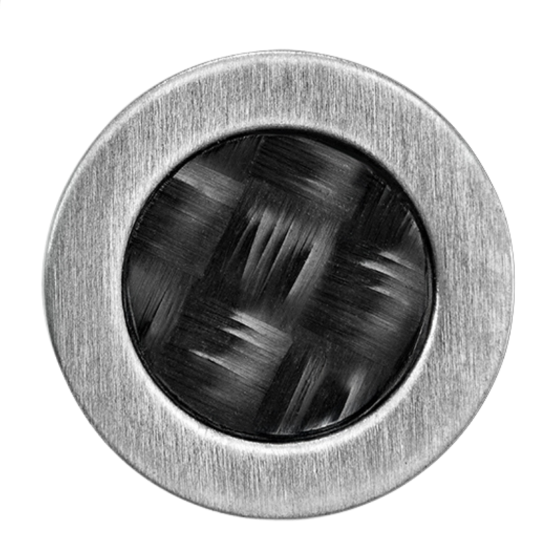 Traveller Earrings - Men - Made in Germany - Carbon & Stainless steel - Round 6mm - Sustainable