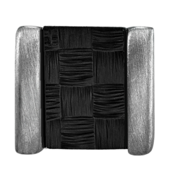 Traveller Earrings - Men - Made in Germany - Carbon & Stainless steel - Square 6mm - Sustainable - 171018