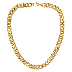 Traveller Kette - Herren - Edelstahl - Vergoldet - Glieder Collier - 50 x 1,10 cm