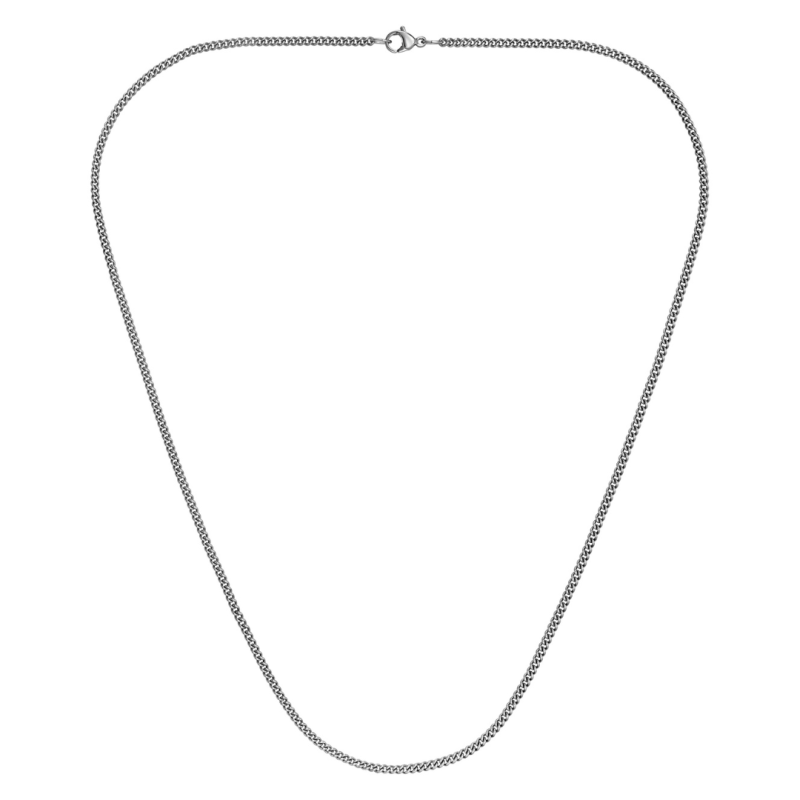 Traveller Collier - Herren - Made in Germany - Edelstahl -  Silberfarben - Pfanzerkette - 50cm x 2,1mm - 187104 