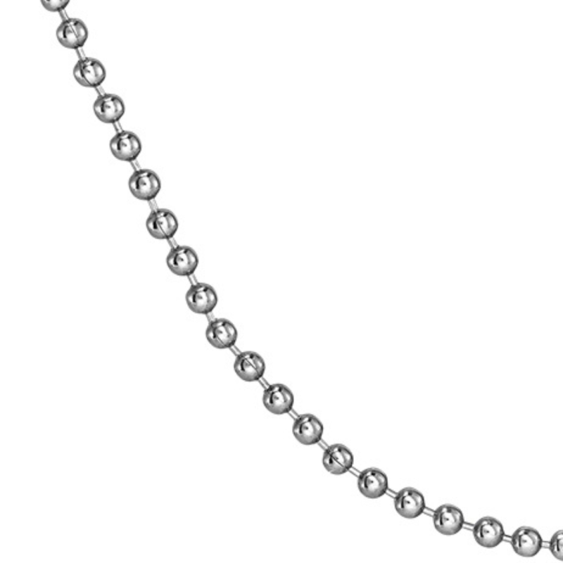 Traveller Ketting - Heren - Edelstaal - Zilverkleurig - 50cm x 2,5mm - Bolletjes Ketting