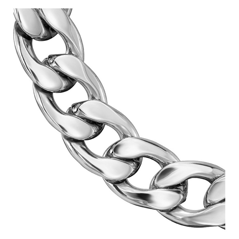 Traveller Bracelet - Men - Stainless Steel -Silver Coloured - Link Bracelet - 21x1,10 cm