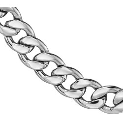 Traveller Necklace - Men - Stainless Steel - Silver Colured - Link Chain - 50 x 1,10 cm