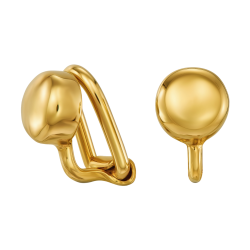 Traveller Clip-on Earrings - Gold Plated - Button - 7 mm - 157849