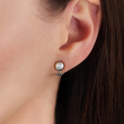 Traveller Clip-on Earrings - Silberfarben - Button - Platinum Plated - 7 mm - 157850