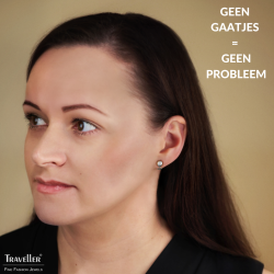 Traveller Clip Oorbellen - Zilverkleurig - Knopje - Geplatineerd - 7 mm