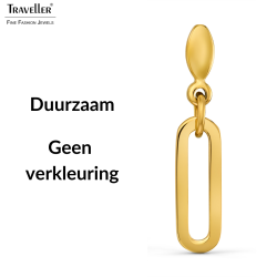 Traveller Oorhangers - Edelstaal - Verguld - Ovale Schakels - 20x7 mm - 181324
