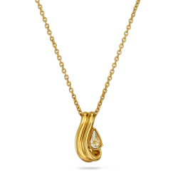 Traveller Hanger met Ketting - Verguld - Kristal - 6x3,6mm - Druppelvorm - 17x9mm - 44 cm - 157840