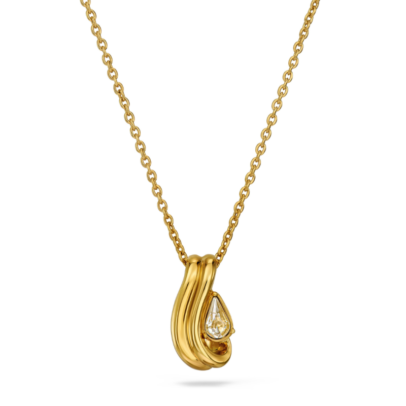 Traveller Dames Ketting met Hanger - Verguld - Kristal - 6x3,6mm - Druppelvorm - 17x9mm - 44 cm - 157840