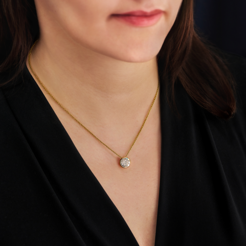 Traveller Hanger met Ketting - Verguld - Kristal - 10mm - 40+4+4cm - 157858