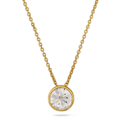 Traveller Pendant with Necklace - Gold Plated - Kristal - 10mm - 40+4+4cm
