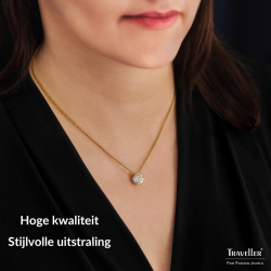 Traveller Hanger met Ketting - Verguld - Kristal - 10mm - 40+4+4cm - 157858