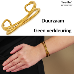Traveller Bangle - Edelstaal - Verguld - 64x55 mm - 181310