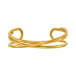 Traveller Bangle - Bracelet - Stainless Steel - Gold Plated - 64x55 mm - 181310