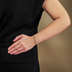 Traveller Armband - Edelstahl - Ovale Tropfen - 17+4 cm - 181314