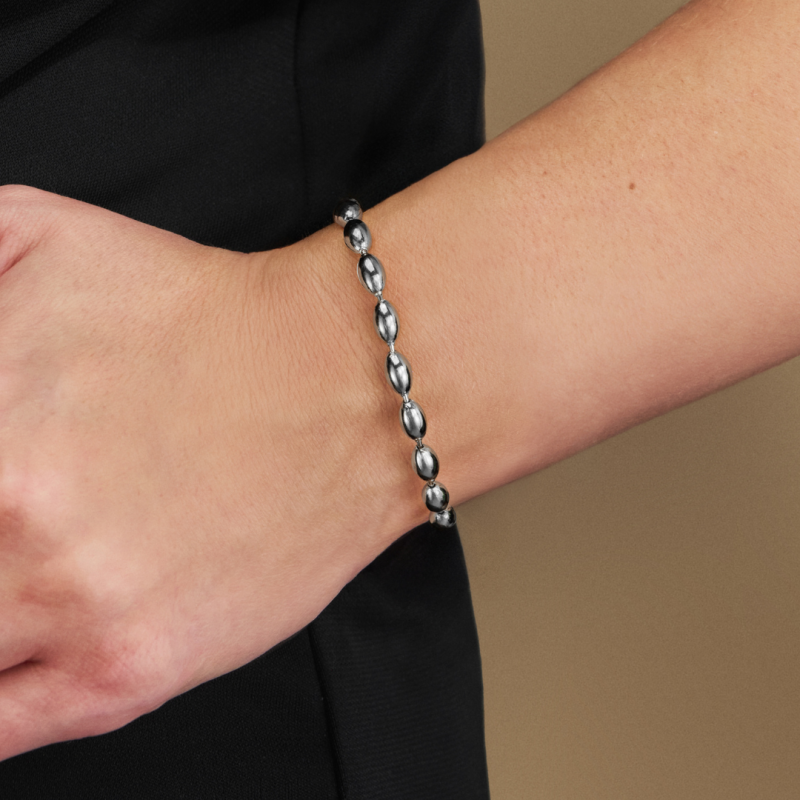 Traveller Bracelet - Stainless Steel - Oval Drops - 17+4 cm