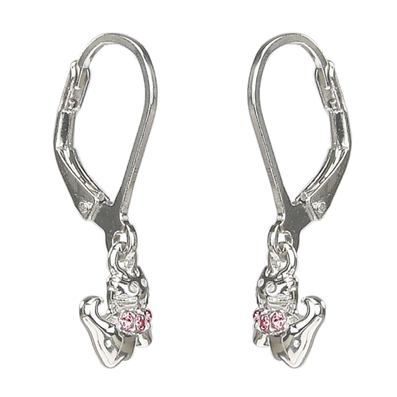 Traveller Ohrhänger - Katze Feles - Kinder - Sterling Silber - Kristalle - Rosa - 545203 Traveller Ohrhänger - Katze Feles - Kinder - Sterling Silber - Kristalle - Rosa - 545203