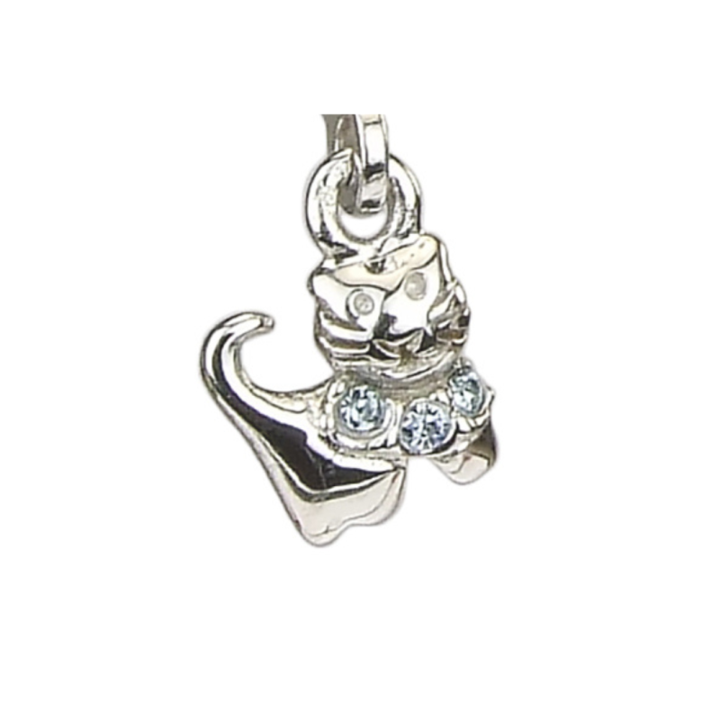 Traveller Drop Earrings - Cat Feles - Girls Earrings - Sterling Silver - Crystal - Light Blue