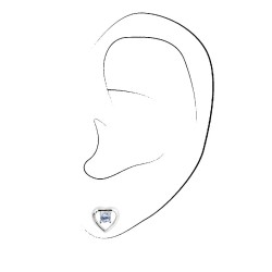 Traveller Kinderoorbellen - Meisjes Oorbellen - Hart Dushi - Sterling Zilver 925 - Kristal - Licht Blauw - 545228