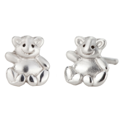 Traveller Kinderoorbellen - Meisjes / Jongens Oorbellen - Beer Lous - Sterling Zilver 925