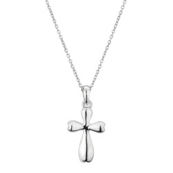 Traveller Pendant with Necklace - Girls / Boys / Women - Cross - Sterling Silver 925 - Crystals - 545256