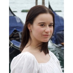 Traveller Clip-on Earrings - 22ct Gold Plated - Crystal - 12x10 mm - Light Purple - 14x12mm