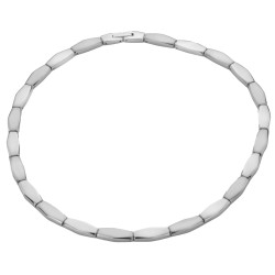 Traveller Necklace - Stainless Steel - Matt / Shiny- 46 cm Long - Width 7 mm