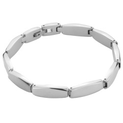 Travelller Armband - Edelstaal - Mat/ Glanzend - 21 cm Lang - 7 mm breed