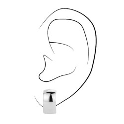 Traveller Ohrclips - Platiniert -  Halbcreolen - Silberfarbe - 16x8 mm - 138021