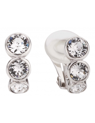 Traveller clip earring - platinum plated - Preciosa Crystals - 155805