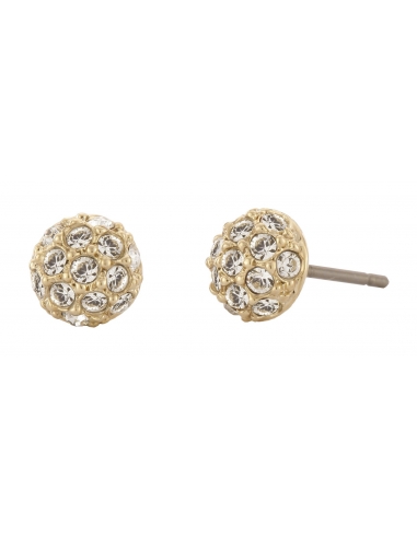 Traveller pierced earring - 22ct gold plated - Preciosa Crystals - 156141