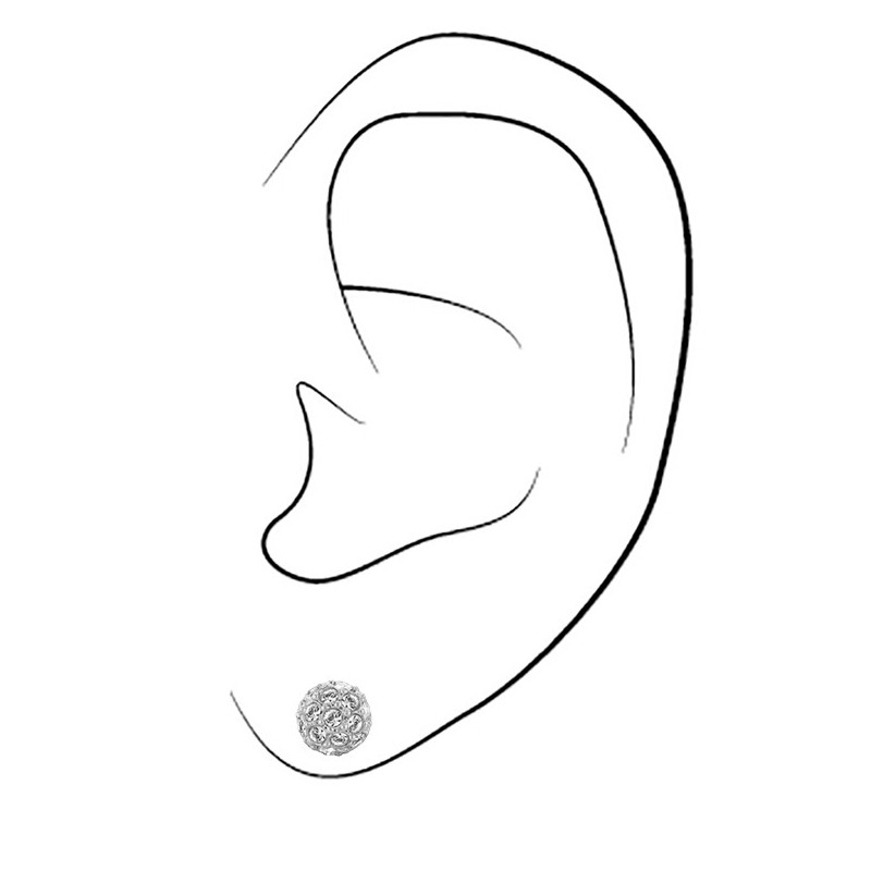 Traveller Ohrstecker - Silberfarben - Kristalle - Platiniert - Ø 6mm