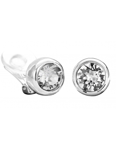 Traveller clip earring - platinum plated - Preciosa Crystals - 156241