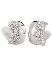 Traveller Clip Oorbellen - Zilverkleurig - Preciosa Crystals - 156577