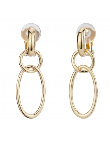 Traveller Drop Clip Earrings Gold plated - 157102