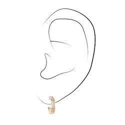 Traveller hoop earring - 22ct gold plated - Preciosa Crystals - 11mm