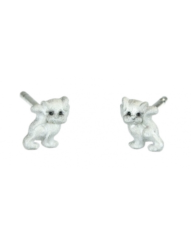 Traveller Girls Pierced Earrings Cat Sterling Silver - 545238