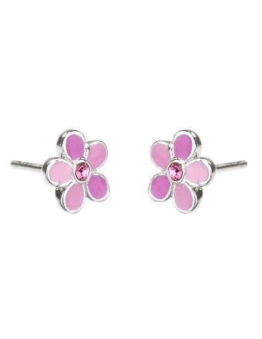 Traveller Girls Pierced Earrings Blume Rose pink Sterling Silver - 545239