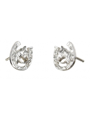 Traveller Girls Pierced Earrings Horseshoe Sterling Silver 925 - 545247