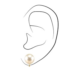 Traveller Ohrclip - Perle - 10 mm - Creme - 22kt vergoldet - 714010