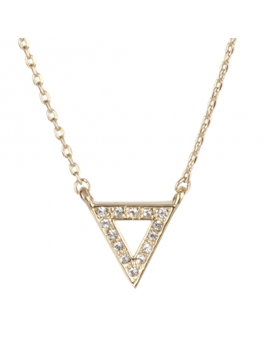Osira Pendant with chain Gold plated with Crystals from Preciosa - L20160G
