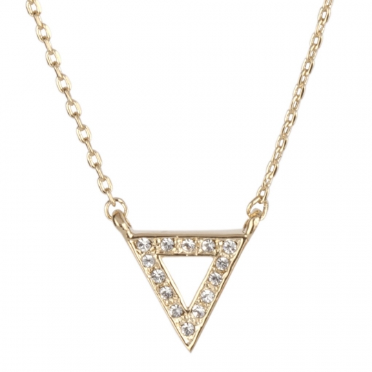 Osira Pendant with chain Gold plated with Crystals from Preciosa - L20160G