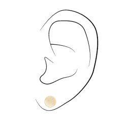 Osira Earrings - Gold Coloured - Circle - Matt - 22ct Gold Plated - Ø 7mm -  L60111G