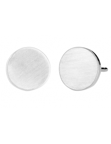 Osira Pierced Earrings Matt Dot Platinum plated - L60111R